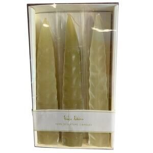 Vance Kitira Fern Sculpture Candles Sage Green